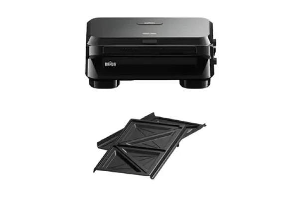 Braun Snack Maker 5 SM5000 čierna / Sendvičovač / 800 W / vyberateľné dosky PTFE (0X23100000 SM5000)