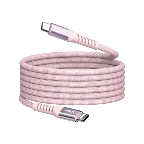 Verbatim 31857 Magnetický 100W USB-C kábel 1.2m ružová / Nabíjací kábel / USB-C(M) / USB-C(M) / PD QC 3.0