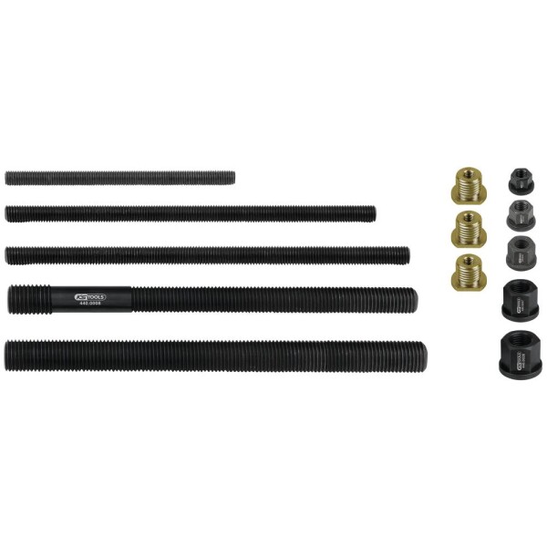 Sťahovacia tyč, prevliekacia matica, sada adaptérov, 13 ks KS Tools 440.0040; 440.0040