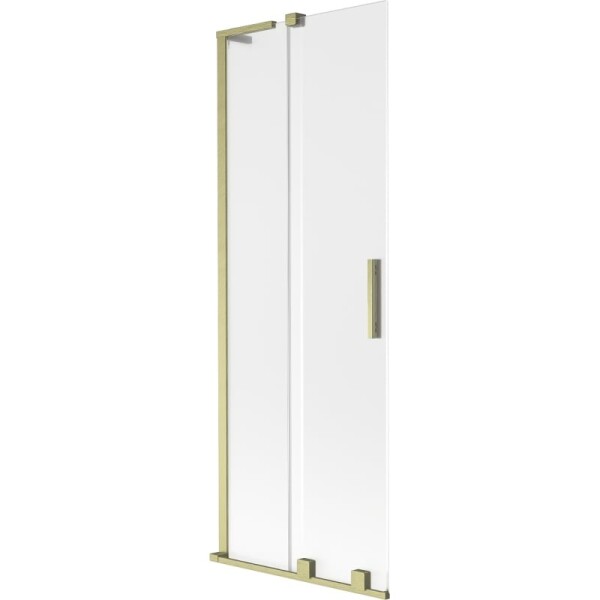 MEXEN/S - Velar L dvojkrídlová posuvná vaňová zástena 70 x 150, dekor, zlatá kartáčovaná 896-070-003-31-55