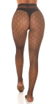 Sexy Fishnet Tights with pattern black Einheitsgroesse