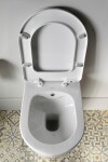 SAPHO - BRILLA CLEANWASH závesná WC misa s bidet. spŕškou, Rimless, 36,5x53cm, biela 100612