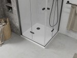 MEXEN/S - Lima Duo sprchovací kút 80 x 80, transparent, čierna + vanička so sifónom 856-080-080-70-02-4010B