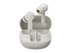 QCY Buds HT15 biela / Bezdrôtové slúchadlá s mikrofónom / TWS / ANC / Bluetooth 5.4 / IPX4 / dobíjací box (HT15 white)