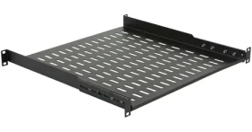 Lanview 19" 1U (RAS405BL) / Polica do racku / hĺbka 450 mm / nosnosť 50 kg / čierna (RAS405BL)