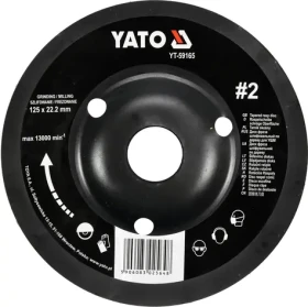 YATO Rotačná rašpľa uhlová 125 mm typ 2 / Rašpľa / Upínací otvor 22,2 mm / Max. 13000 min-1 (YT-59165)
