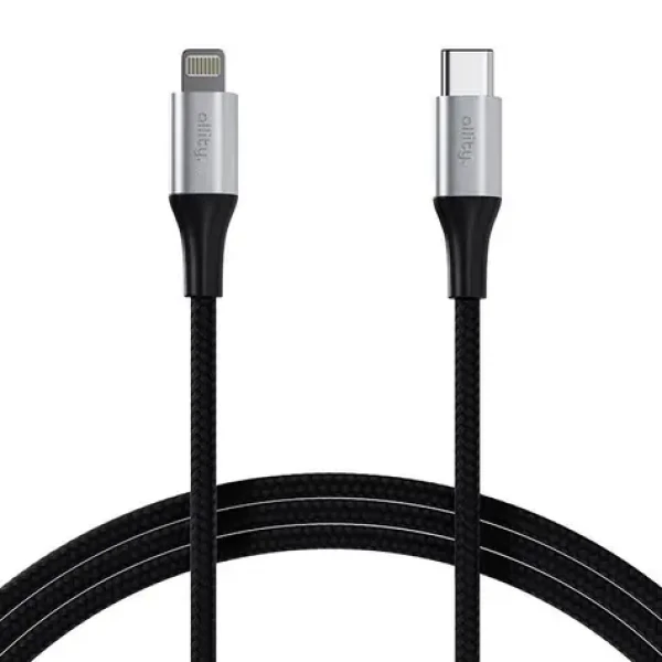 Allity AUC-01 Dátový kábel USB-C/Lightning 2m 27W čierna (DATUSBC27WALL2BK)