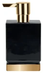 Spirella ROMA dávkovač mydla čierna keramika / zlatý podstavec / 300 ml