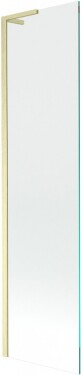 MEXEN/S - Next L vaňová zástena FIX 100 x 150, transparent, zlato kartáčovaný 895-100-000-03-00-55