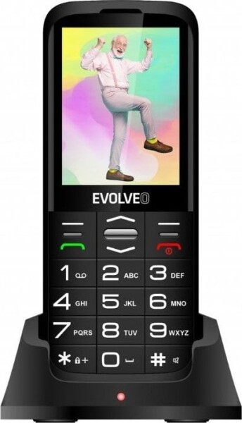 Evolveo EVOLVEO EasyPhone XO, mobilní telefon pro seniory s nabíjecím stojánkem, černá