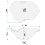 REA - Keramické umývadlo na dosku HM-02 Handmade ART REA-U6329