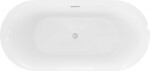 MEXEN/S - Roxy voľne stojaca vaňa 170 x 80, biela, sifón a prepad nikel kartáčovaná 51201708000-97