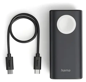 HAMA Watch čierna / Powerbanka / bezdrôtové nabíjanie Apple Watch / USB-C / PD / QC 3.0 / 10000 mAh