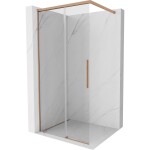 MEXEN/S - Rox Sprchová zástena WALK-IN 100 x 200, transparent 8 mm, meď kartáčovaná 8C2-100-003-65-00