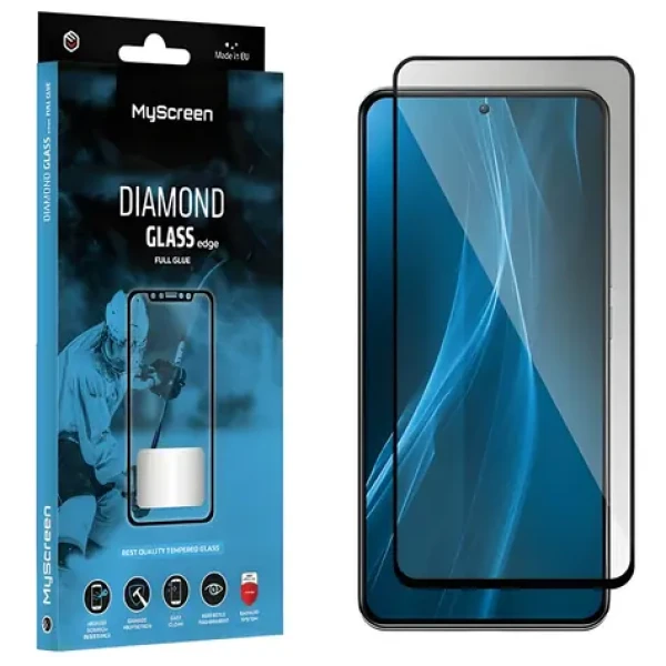 MyScreen Diamond Glass edge Full Glue čierna / Ochranné sklo / Huawei Nova 11i / 9H / lepenie cez celý displej (MD7798TG DEFG BLACK)
