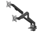 Goobay 70814 čierna / Držiak monitora / pre 2 monitory 17-32" / VESA 75x75, 100x100 / plynová pružina (70814)
