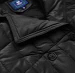 Klasický čierny dámsky prešívaný kabát (AG2-J83) odcienie czerni