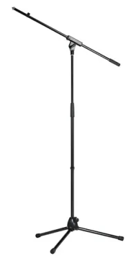 Mikrofónny stojan s výsuvným ramenom čierny / Stojan pre mikrofón / rameno 805 mm / výška 900-1600 mm (21070)