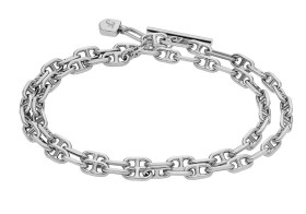 Fossil Dvojitý oceľový náramok Heritage JA7245040