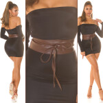 Sexy waist belt in leather look Einheitsgroesse