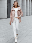 Dámska prechodná prešívaná bunda oversize PUFFILOF pink FashionStreet TY4854 XXL