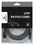 Cablexpert čierna / Patch kábel / UTP Cat6 / RJ45 / 5 m (PP6U-5M/BK)