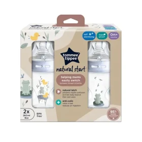 Tommee Tippee Dojčenská fľaša C2N potlač Boy 260ml 2ks / od 0 mesiacov (422521TT)