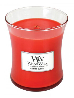 Woodwick Crimson Berries 275g - váza stredná / doba horenia: až 65h (5038581058078)