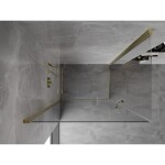 MEXEN/S - Mist-B Duo sprchovací kút dvere krídlové 80 x 75, transparent, zlato 8A2-080-075-50-00