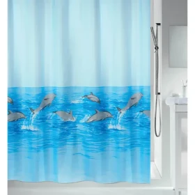 Spirella NEMO sprchový záves motív delfínov 120 x 200 cm modrý/polyester