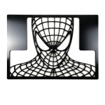 Veselá Stena Drevená nástenná dekorácia Spiderman portrét čierny