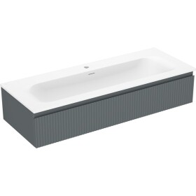 MEXEN/S - Rivel kúpeľňová skrinka 120 cm s umývadlom Vela, 1 šuplík, reliéf, grafit mat/biela mat - 91A20-12023-1-BF66-W23M0 91A20-12023-1-BF66-W23M01