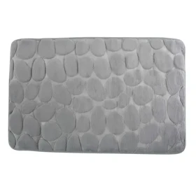 MSV Pebbles kúpeľňová predložka 40 x 60 cm šedá / Polyester, PU pena / Protišmyková