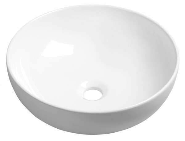 SAPHO - RONDANE keramické umývadlo, priemer 41cm, na dosku, biela AR435