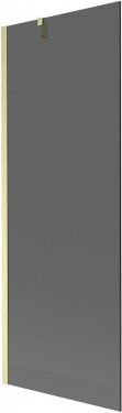 MEXEN/S - Next vaňová zástena FIX 70 x 150, grafit, zlatá kartáčovaná 895-070-000-00-40-55