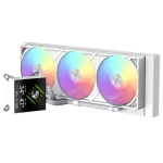 Gamemax Glacier 360 LCD biela / AIO vodný chladič CPU / 360mm / 3x 120mm / LCD displej (GLACIER 360 LCD WH)