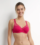 DIM GENEROUS COTTON BIO BRA - DIM - červená 85 D
