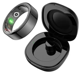 COLMI R02 veľ. 9 čierna / Šikovný prsteň / Titan / BT 5.0 / IP68 (R02 Black 9 (case))