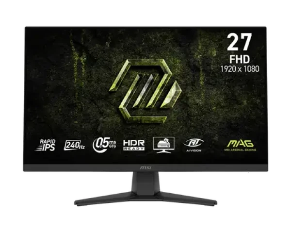 27" MSI MAG 272F X24 čierna / Monitor / FHD / Rapid IPS / 240 Hz / 0,5 ms / HDMI+DP / VESA (MAG 272F X24)