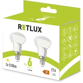 Retlux REL 38 LED R50 2x6W E14/510 lm/3000K - teplá biela / 2ks (8590669327928)