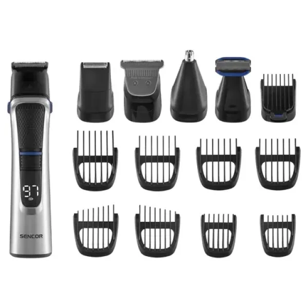 Sencor SHP 8500BK čierna / Multifunkčný zastrihávač / 14 nástavcov / 1-16mm (8590669381043)