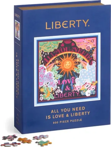 Galison Štvorcové puzzle Liberty: Všetko, čo potrebuješ, je láska a voľnosť