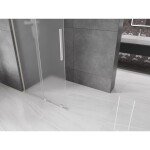 MEXEN/S - Velar L Sprchová zástena posuvná Walk-in 120 x 200, dekor 8 mm, nikel kartáčovaný 871-120-003-33-97
