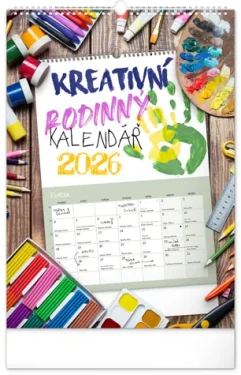 NOTIQUE Kreatívny rodinný kalendár 2026 / 33 x 46 cm (PGN-35777-L)