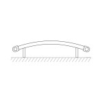 Mereo Vykurovací rebrík, oblý, 600x970 mm, biely MT41