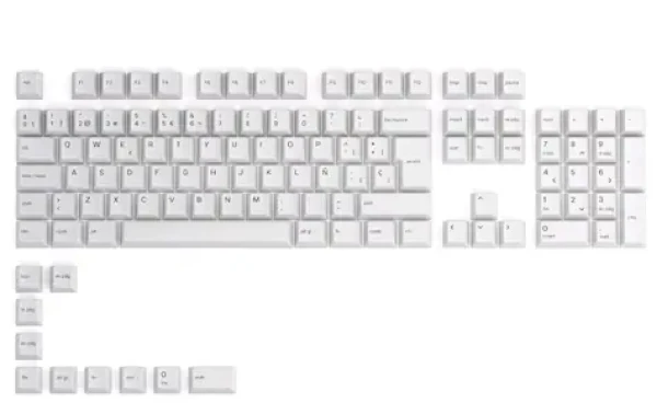 Glorious vymeniteľné klávesy GPBT ES Arctic White / 115 ks / ES layout / Cherry MX(+) (GLO-KC-GPBT-W-ES)