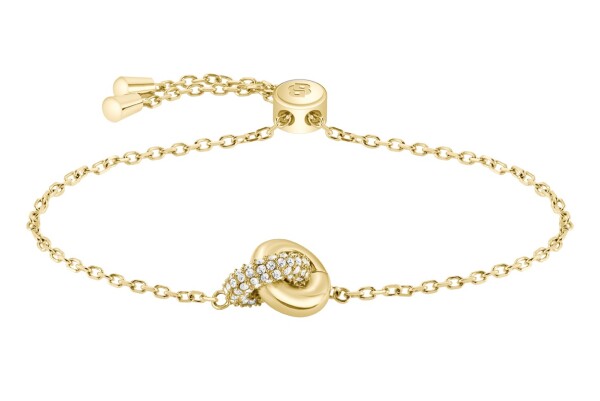 Hugo Boss Pozlátený náramok s kryštálmi Live Precious 1580757