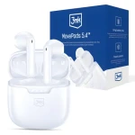 3mk MovePods 5.4 biela / Bezdrôtové slúchadlá s mikrofónom / Bluetooth 5.4