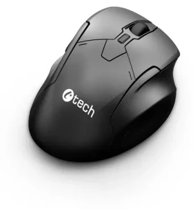 C-tech WLM-17 čierna / Bezdrôtová optická myš / 3200DPI / 6 tlačidiel / BT5.0/2.4GHz / 1xAAA (WLM-17BK)