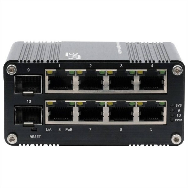 Exsys EXSYS - Switch Industrie Ethernet 8x10/100/100/1000F - - 1 - Switch - 1 Gbps sieťový switch 10 / 100 / 1000 MBit/s funkcia PoE; EX-62035MPoE-SFP